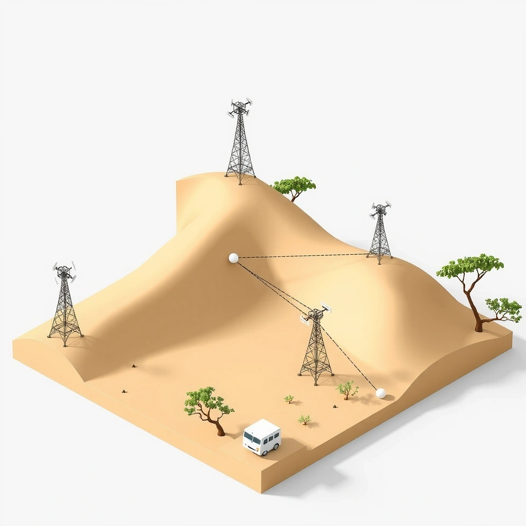 Abstract network visualization representing data flow